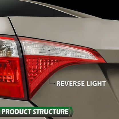 Solid Spare Fit For 14-16 Toyota Corolla Tail Light Brake Lamp Inner Left Driver Side