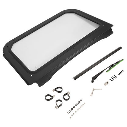 Solid Spare Clear Windshield with Wiper For Polaris RZR 800 RZR 4 800 2008-2014 XP 900 11-14