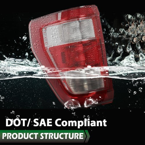Solid Spare Fit For 2021-2023 Ford F150 XL w/o Blind Spot TaiL Light Brake Lamp Left Side