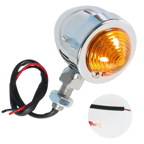 Solid Spare For Motorcycle Chrome Passing Driving Spot Fog Lamp Turn Signal Light