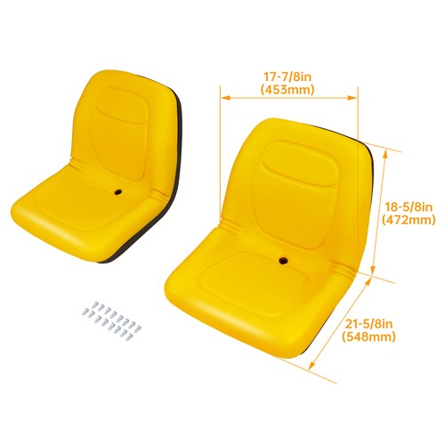 Solid Spare 1 Pack Yellow Seat For John Deere 4X2 4X4 Gator XUV 620i 850D PU #VG11696