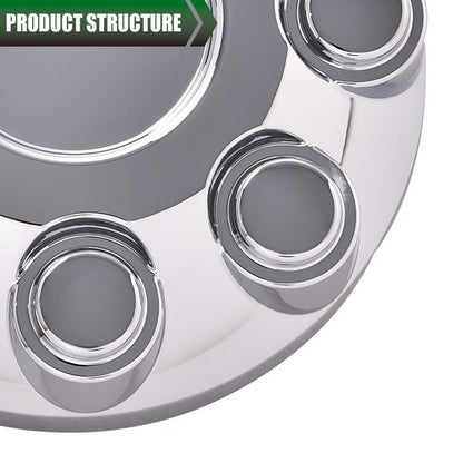 Solid Spare 4pcs Fit For 03-13 Dodge Ram 2500 3500 17" Wheel Hub Center Caps Chrome 8 Lug
