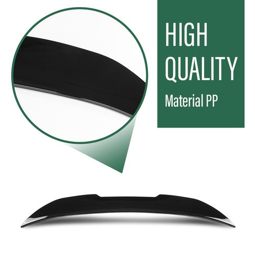 Solid Spare Rear Trunk Spoiler Wing Fit For 11-17 BMW F10 528i 535i M5 Gloss Black PSM Style