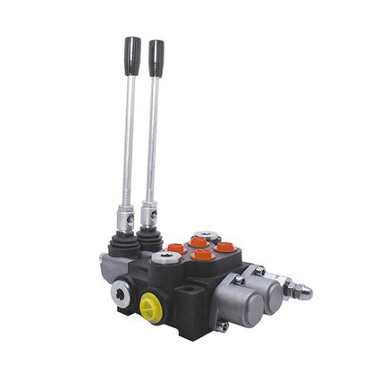 Solid Spare Hydraulic Control Valve Double Acting 2 Spool 13 GPM 3600 PSI SAE Ports