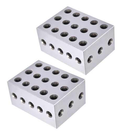 Solid Spare 23 Holes 2-3-4 Blocks .0002" Precision 1 Matched Pair Ultra Precision Machinist
