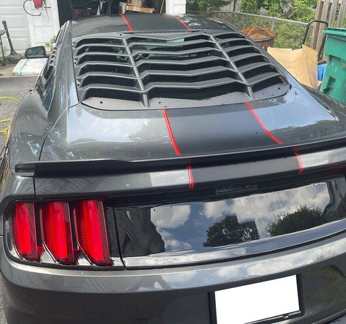 Solid Spare Fits 2015-2023 2019 2018 Ford Mustang Rear Window Louver Cover Sun Shade - ABS