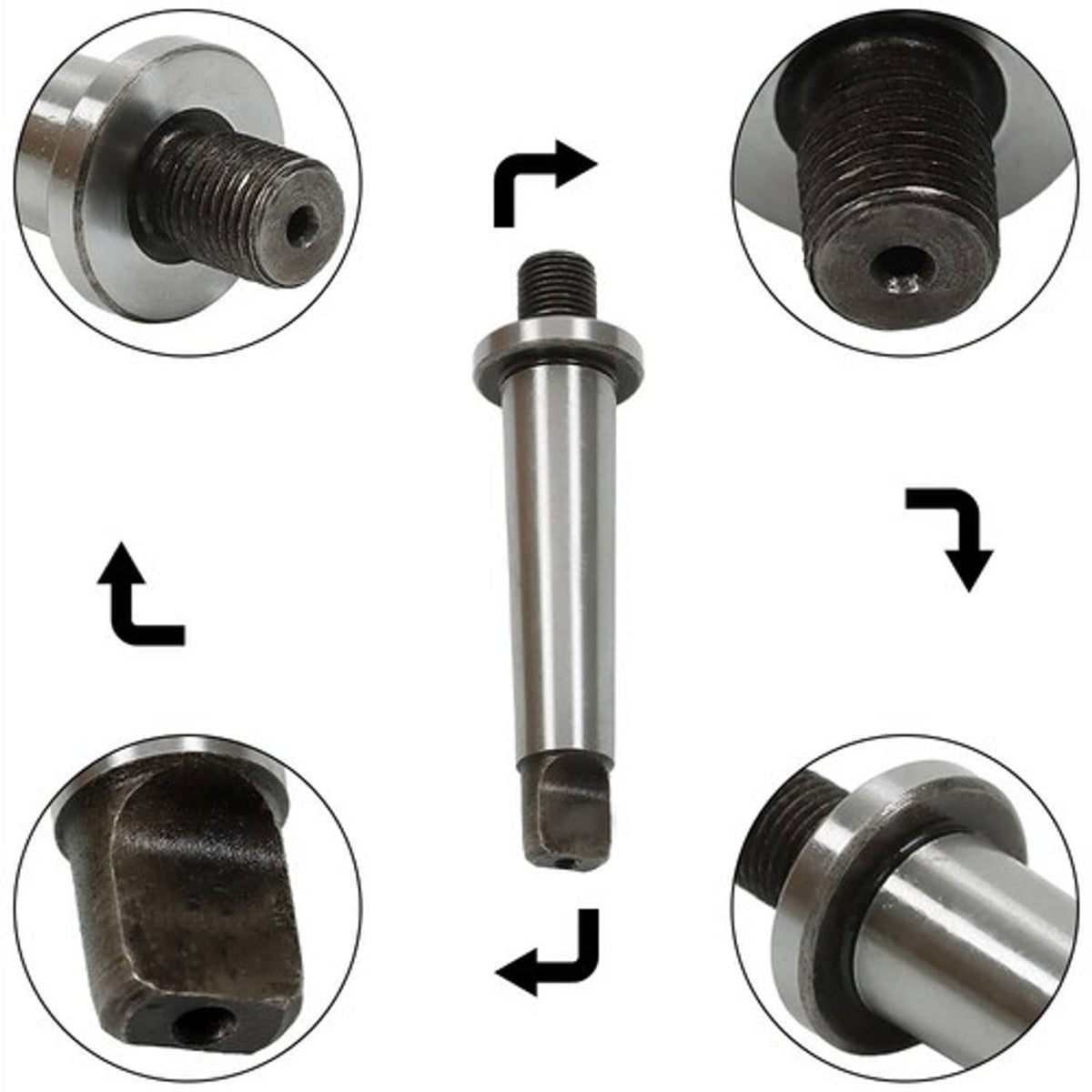 Solid Spare Drill Chuck Arbor Morse Taper MT2 Adapter 2MT Shank To 1/2"-20 Threaded Hardened