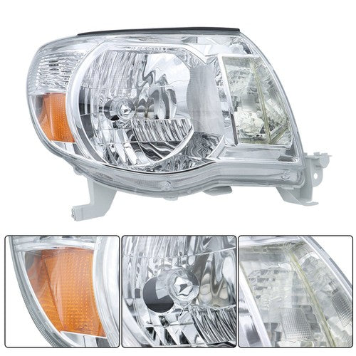 Solid Spare Headlight Headlamp For Toyota Tacoma 2005-2011 Headlamps Left+Right Side Halogen