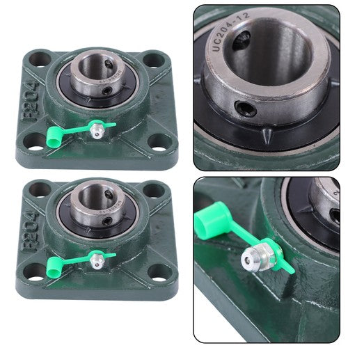 Solid Spare 4Pcs UCF204-12 Pillow Block Flange Bearing 3/4" Bore 4 Bolt Solid Base