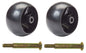 Solid Spare (2) AYP Riding Mower Deck Wheels & Bolts for Husqvarna Craftsman 539107610 NEW