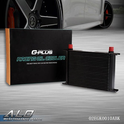 Solid Spare Fit For Universal 25 Row AN10 Transmission Full Aluminum Engine Oil Cooler Black