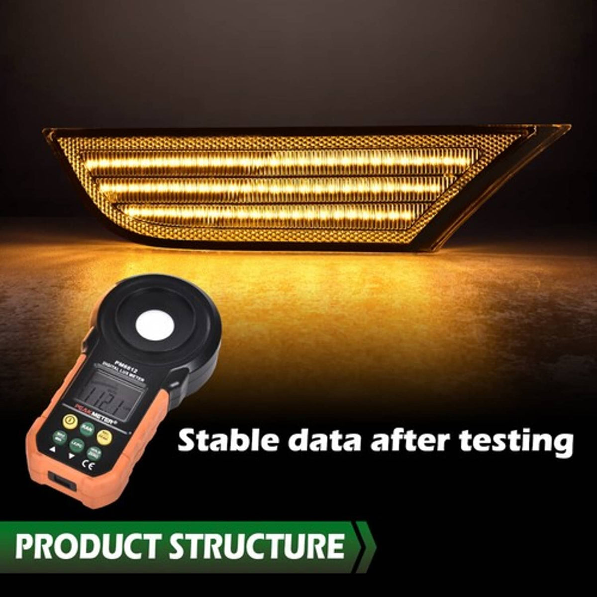 Solid Spare Fit For 2018-2022 Honda Odyssey White+Amber Full LED Side Marker Light Lamp