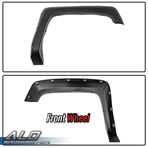 Solid Spare Fit For 14-18 Chevy Silverado 6.5'-8' Bed 4pcs Pocket Rivet Wheel Fender Flares