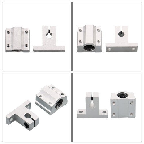 Solid Spare 2pcs 8x400mm Linear Shafts with 4 SCS8UU Bearings & 4 SK8 Supports