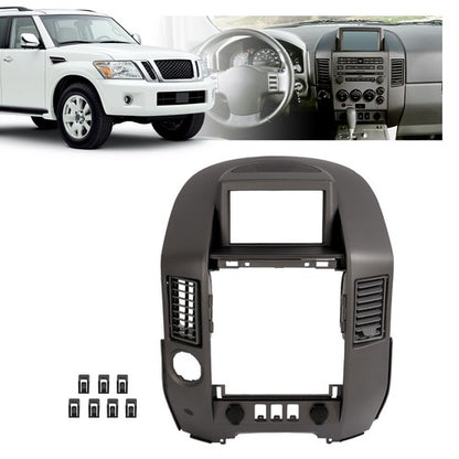 Solid Spare For 04-07 Nissan Titan Armada W/Speaker center console panel Dash Radio AC Bezel