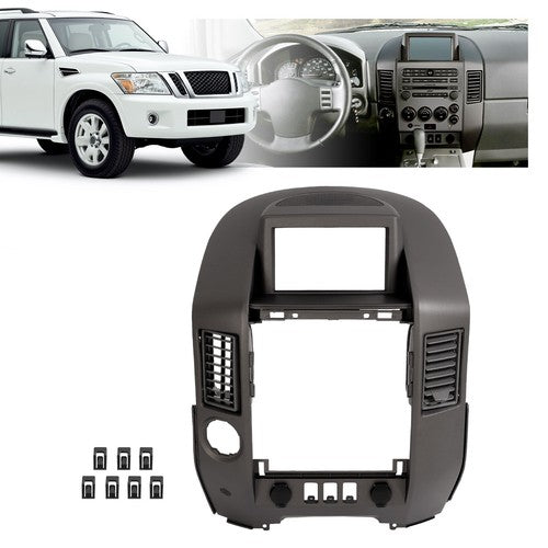 Solid Spare For 04-07 Nissan Titan Armada W/Speaker center console panel Dash Radio AC Bezel