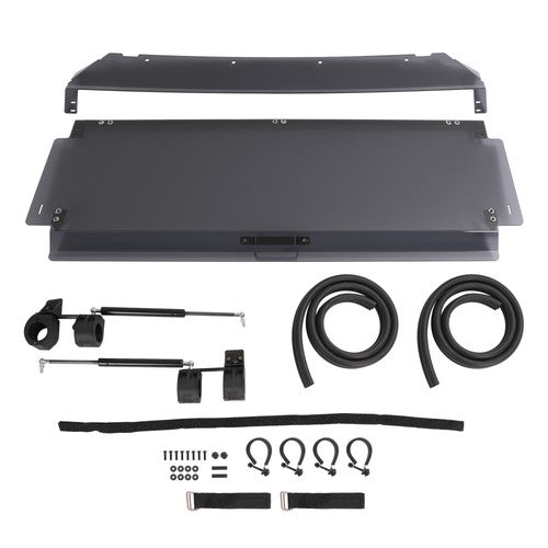 Solid Spare Rear Smoke Windshield For Honda Pioneer 1000-5 2016+ 2017 18 UTV w/ install kit