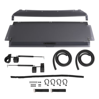 Solid Spare Rear Smoke Windshield For Honda Pioneer 1000-5 2016+ 2017 18 UTV w/ install kit