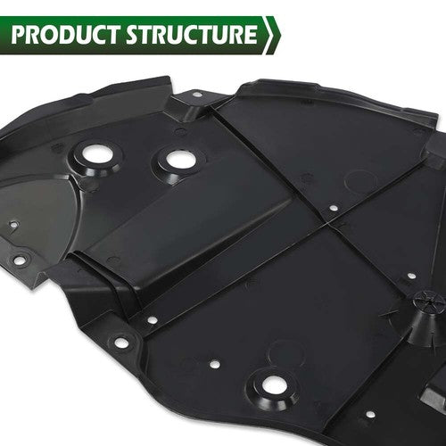 Solid Spare Fit For 2018-2022 Toyota Camry Front Engine Splash Guard Shield Plastic Black
