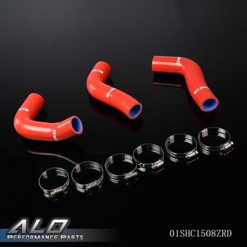 Solid Spare Fit For 94-97 Mazda Miata MX5 1.8L NA8C BPZE Silicone Radiator Hose Kit Red