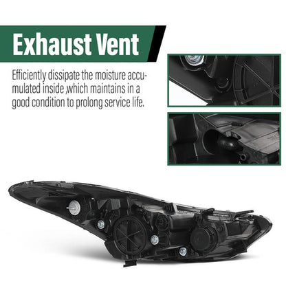 Solid Spare Fit For 2011-2013 Hyundai Elantra Headlight Assembly Left Right Halogen Headlamp