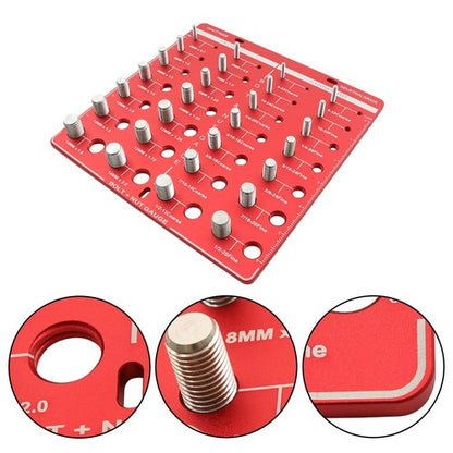 Solid Spare 14 Metric and 14 Standard New 28 Bolt and Nut Identifier Gauges Thread Checker