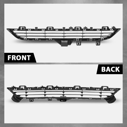 Solid Spare Bumper Grille Fit For 14-18 BMW X5 Black Plastic Front Center Upper BM1036182