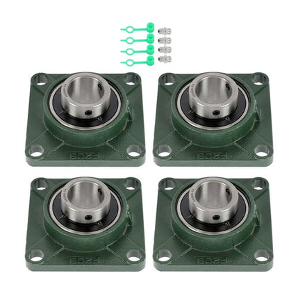 Solid Spare 4PCS 1-1/2" Bore 4 Bolt Solid Base UCF208-24 Pillow Block Flange Bearing