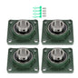 Solid Spare 4PCS 1-1/2" Bore 4 Bolt Solid Base UCF208-24 Pillow Block Flange Bearing