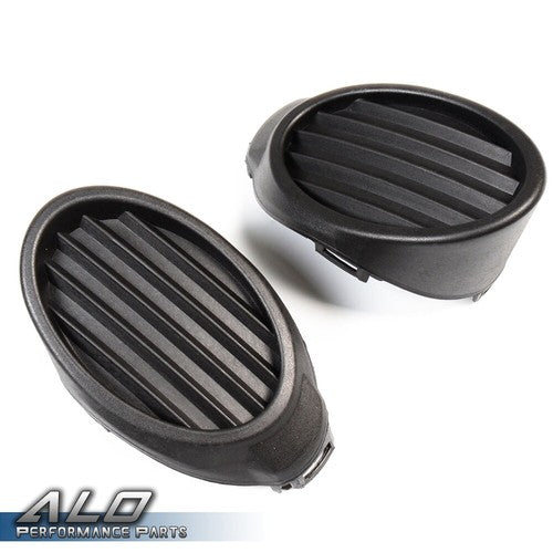 Solid Spare Fit For 2012-2014 Ford Focus Front Bumper Trim Fog Light Hole Covers Black