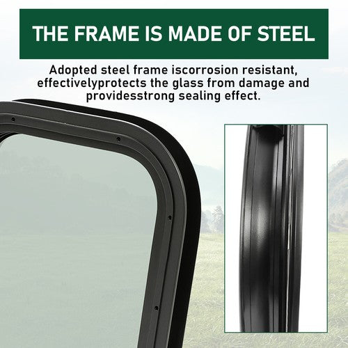Solid Spare Vertical RV Window Cargo Trailer w/Trim Ring Screws Tinted Glass 12"X18"X1 1/2"