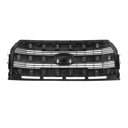 Front Upper Grill Grille Gloss Black For 2015 2016 2017 Ford F-150 W/O Camera