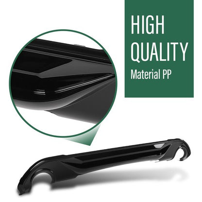 Solid Spare Fit For 2016-2021 BMW X1 F48 F49 AC Style Rear Bumper Diffuser Gloss Black