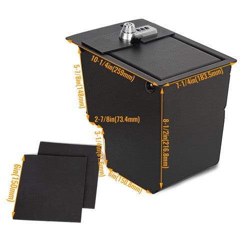 Solid Spare For Toyota 4Runner 2014-2024 Center Console Safe Gun Storage w/3 Digit Combo