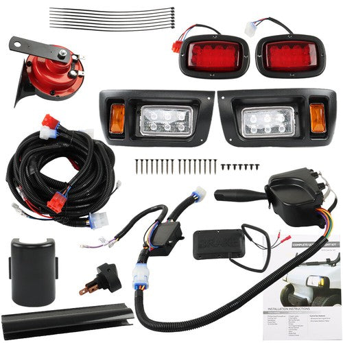 Solid Spare For Club Car DS 1993-UP Golf Cart LED Headlight and Tail Light Kit