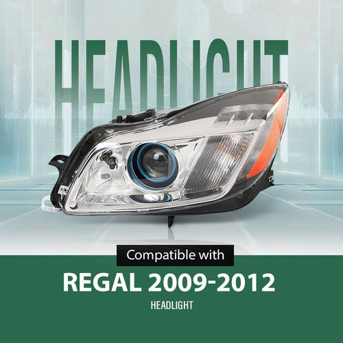 Solid Spare HID/Xenon Projector Headlight Headlamp Left Side Fit For 2009-2012 Buick Regal