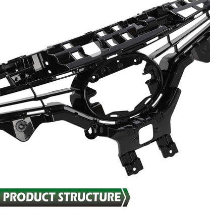 Solid Spare Fit For 2018 2019 2020 Toyota Camry SE XSE Front Bumper Upper Grille Grill Black
