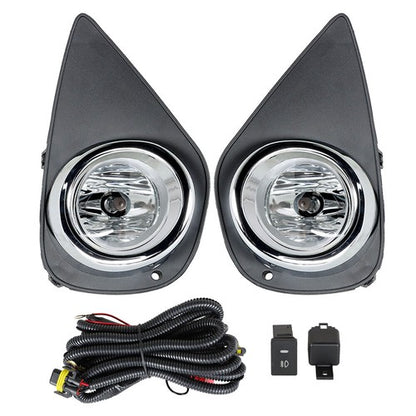 Solid Spare Pair Fog Lights Assembly Wiring+Switch+Cover For 15-16 Toyota Yaris 8122002110