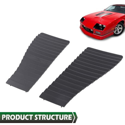 Solid Spare Fit For 1985-1990 Camaro Z28/IROC-Z IROC Hood Louvers New Reproduction Pair