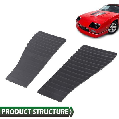 Solid Spare Fit For 1985-1990 Camaro Z28/IROC-Z IROC Hood Louvers New Reproduction Pair