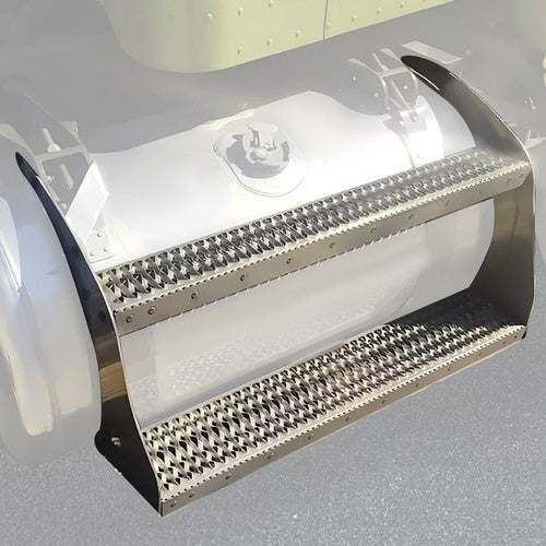 Solid Spare 26" Fuel Tank Step Support Bracket Kit Heavy Duty Top Bottom For Peterbilt 379