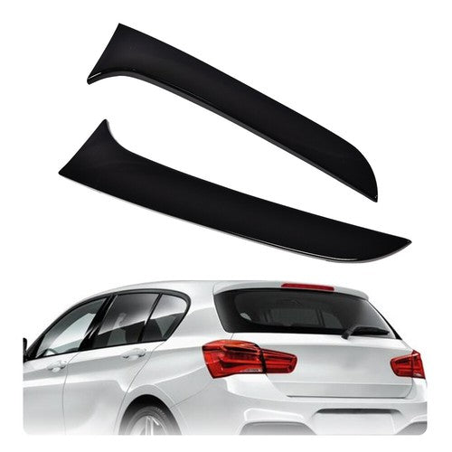 Solid Spare Fit For 12-19 BMW F20 F21 Glossy Rear Window Spoiler Side Wing Trim Cover