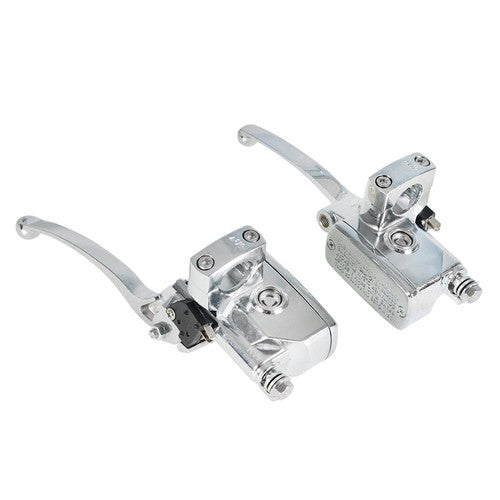 Solid Spare 1" 25mm Motorcycle Handlebar Hydraulic Brake & Clutch Master Cylinder Left&Right