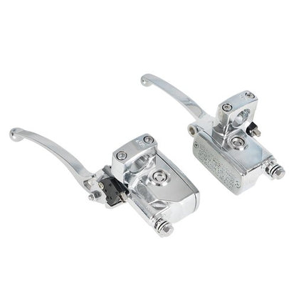 Solid Spare 1" 25mm Motorcycle Handlebar Hydraulic Brake & Clutch Master Cylinder Left&Right