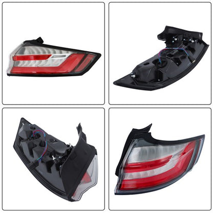 Solid Spare Outer For Ford Edge ST/ST-Line/Titanium 19-23 LED Clear Tail Lights Left&Right