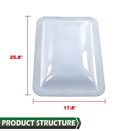 Solid Spare 17.8" X 25.8" RV Camper Skylight Exterior Cover w/ Installation Accessories