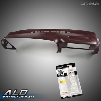 Solid Spare Fit For 1997-2000 Chevy GMC SUVs C/K1500 Suburban Molded Dash Cover Overlay Red
