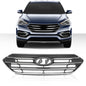 Solid Spare Fit For 2017-2018 Hyundai Santa Fe Sport Front Bumper Upper Grille Assembly