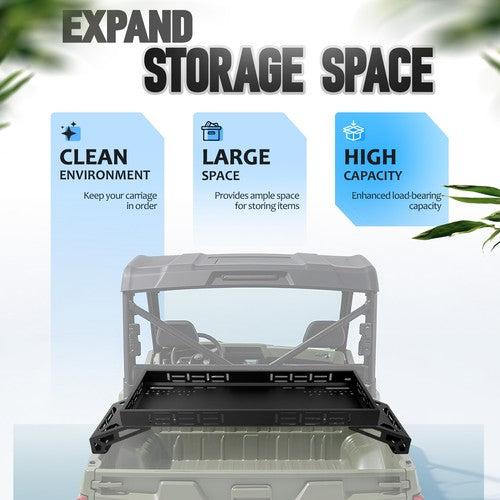 Solid Spare Overbed Cargo Rack Storage For Polaris Kawasaki Honda Pioneer Most UTV Models