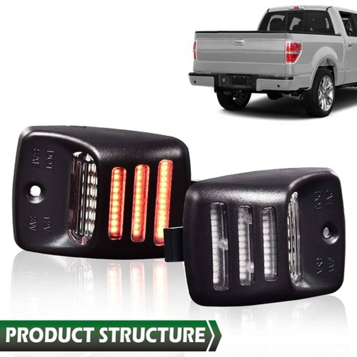 Solid Spare Full LED License Plate Light Fit For 2005-2015 Toyota Tacoma Tundra Red